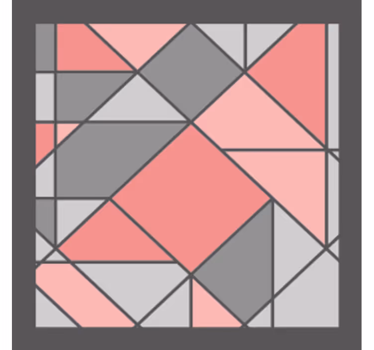 Onderzetters geometrisch vormgegeven patroon - TenStickers