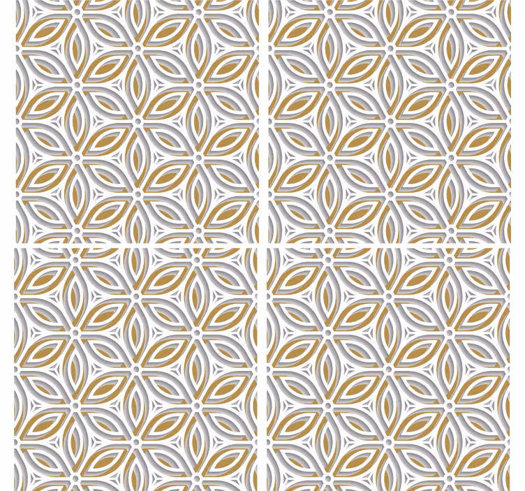 Onderzetters met intricate floral element - TenStickers