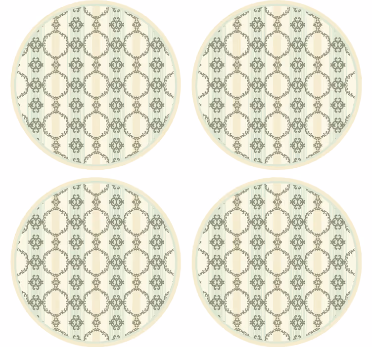 Onderzetters met ingewikkelde ronde patronen - TenStickers