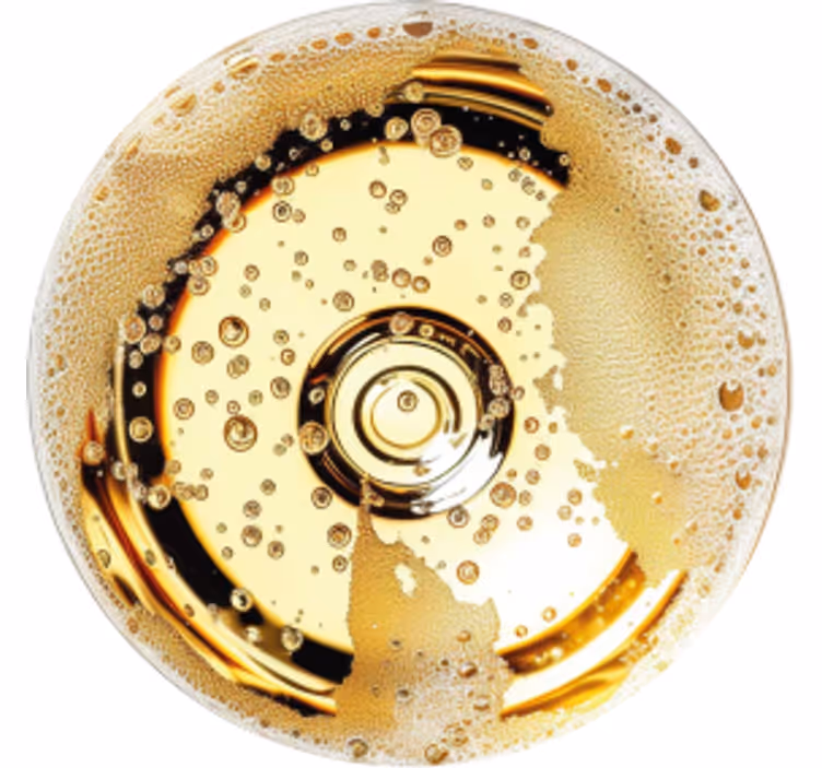 Champagne onderzetters - TenStickers