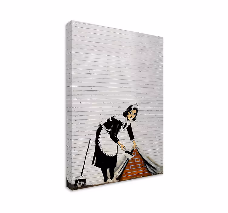 Schoonmaakster Canvas schilderij kunst - TenStickers