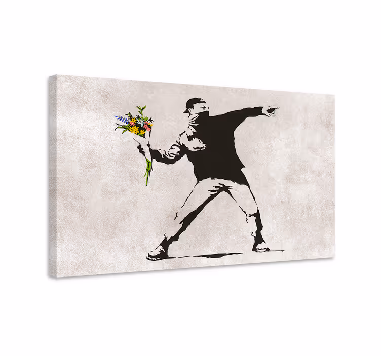 Bloemen gooien Canvas schilderij kunst - TenStickers