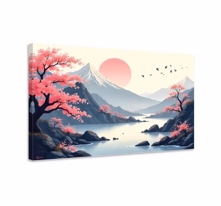 Japans canvas landschap - TenStickers