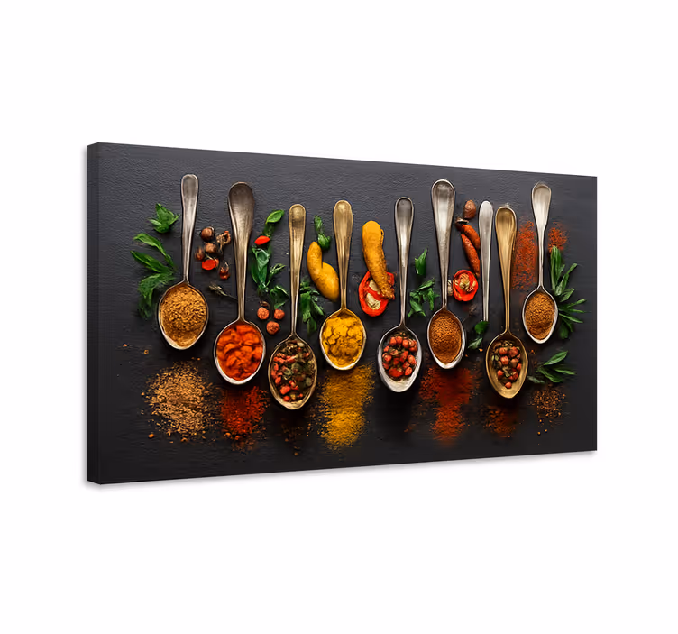 Moderne kruiden canvas schilderij keuken - TenStickers