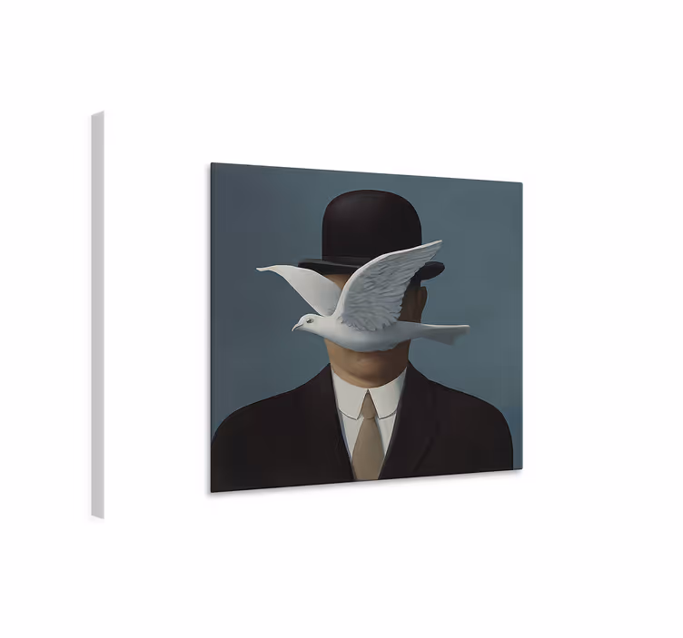 Man met een bolhoed Canvas schilderij kunst - TenStickers