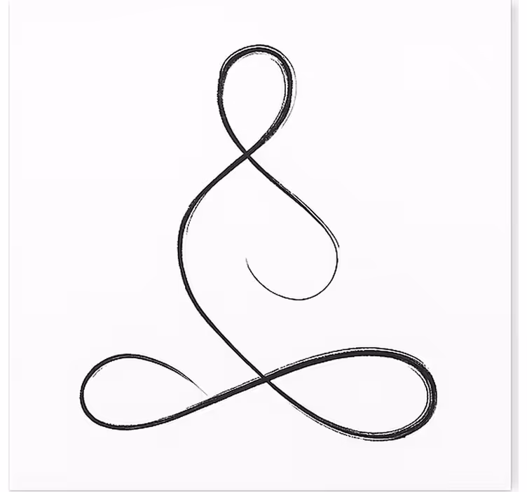 Ademyoga ontwerp Canvas schilderij sport - TenStickers