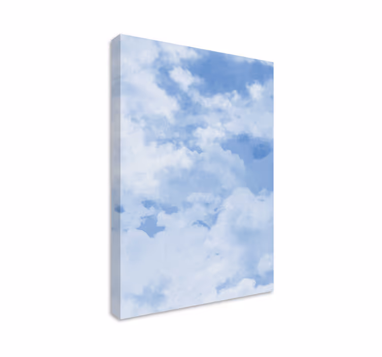 Blauw canvas schilderij zachte blauwe luchttextuur - TenStickers