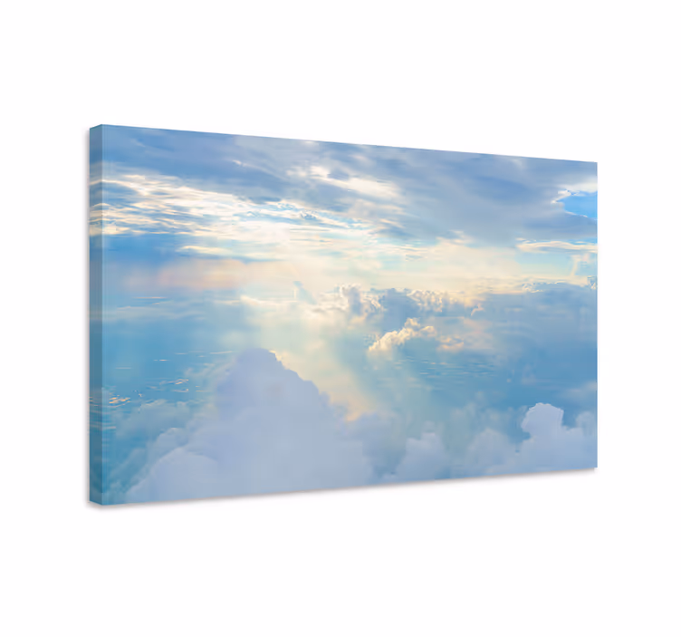 Blauw canvas schilderij hemel - TenStickers