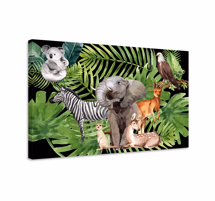 Canvas schilderij olifant dierenrijk - TenStickers