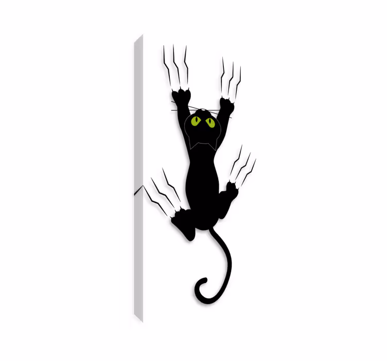 Canvas schilderij kat wanddecoratie voor kinderen - TenStickers