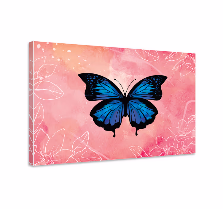 Canvas schilderij vlinder mooie en kleurrijke vlinder - TenStickers