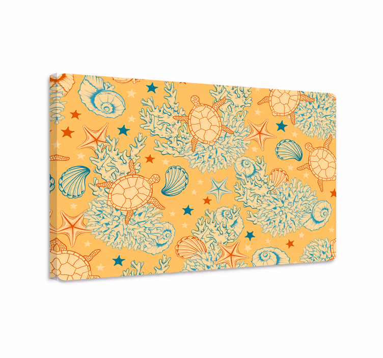 Canvas schilderij vis onderwaterleven zachte kleuren laptop - TenStickers