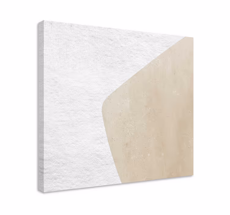 Beige canvas schilderij minimalistisch kunstwerk - TenStickers