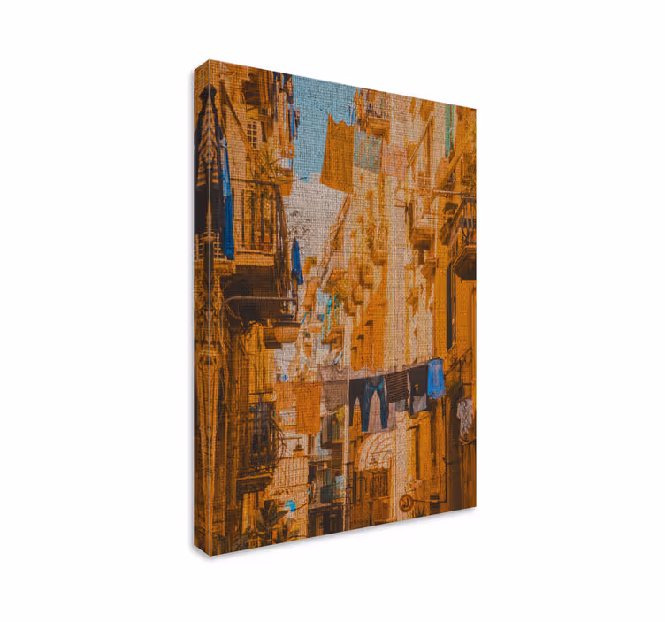 Stedelijk wandtapijt Canvas schilderij abstract - TenStickers