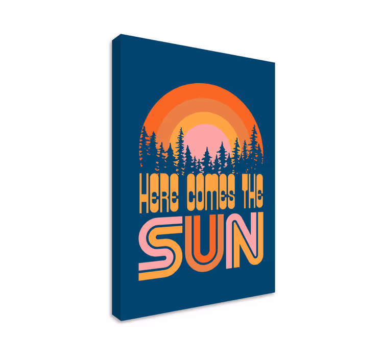 Canvas schilderij here comes the sun - TenStickers