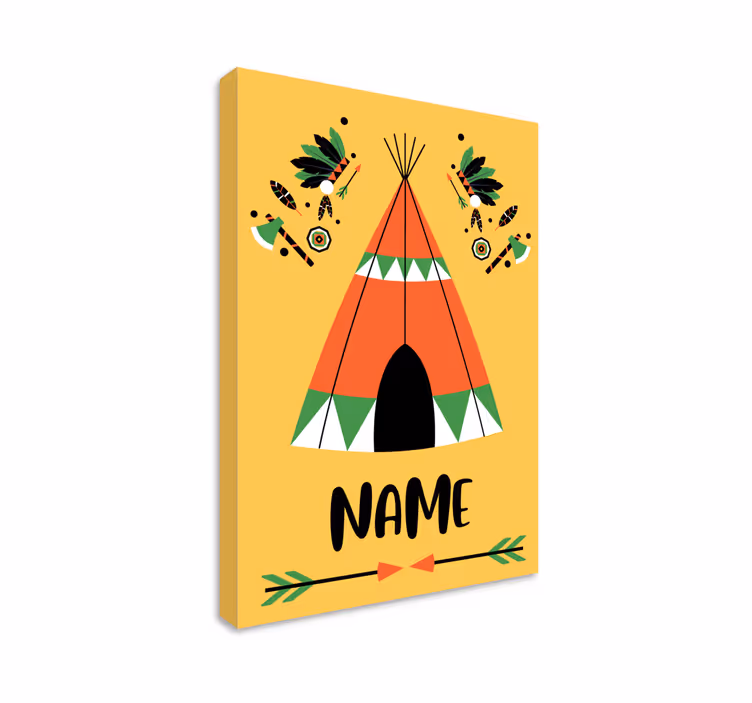 Gepersonaliseerde tipi Canvas schilderij kinderkamer - TenStickers