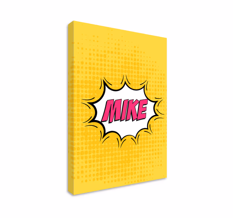Gepersonaliseerde canvas schilderij Stripboek naam - TenStickers