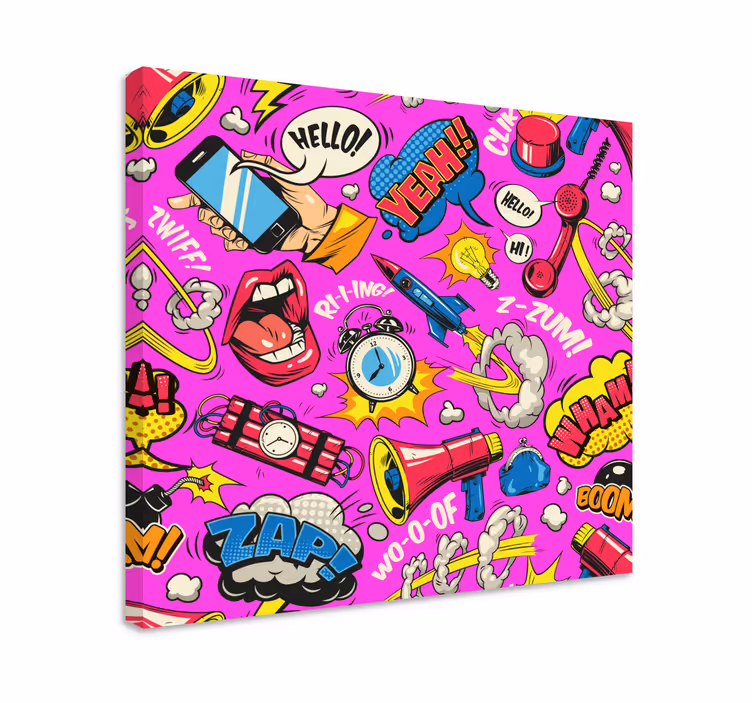 Komische explosies canvas - TenStickers