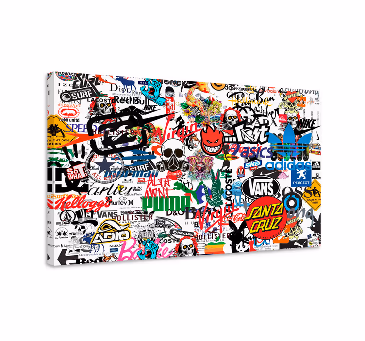 Modern merk logo's canvas schilderij  - TenStickers