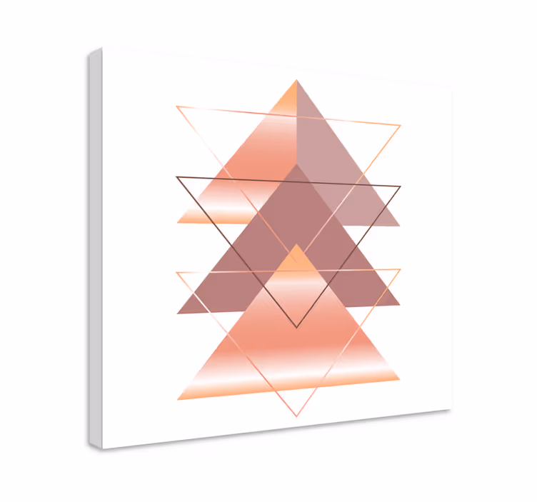 Geometrische canvas schilderij driehoekige fusie - TenStickers