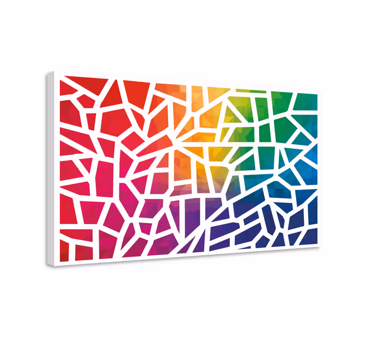 Mozaïek veelkleurige canvas schilderij - TenStickers