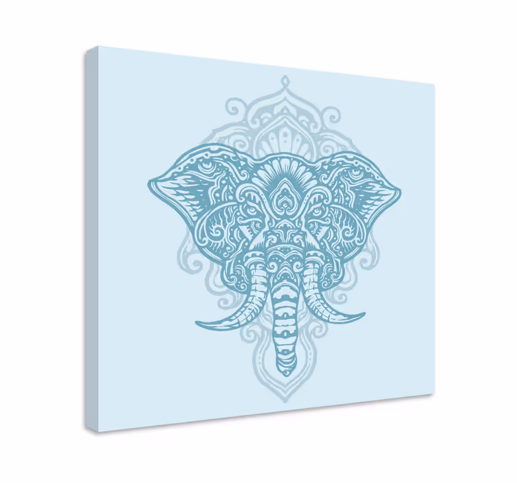 Sierlijk olifantsontwerp Canvas schilderij olifant - TenStickers