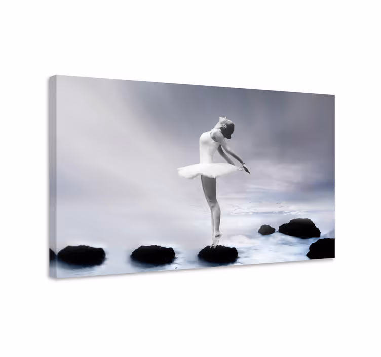 Canvas schilderij dansende ballerina - TenStickers
