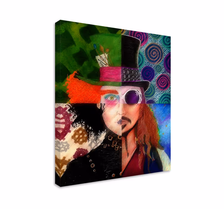 Canvas schilderij karakter Johnny Depp - TenStickers