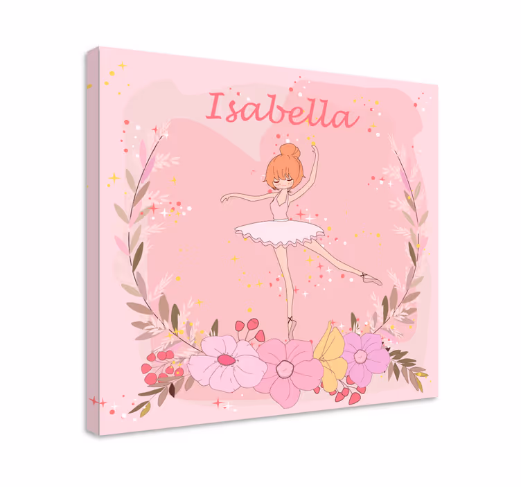 Canvas schilderij balletdanser met bloemen - TenStickers