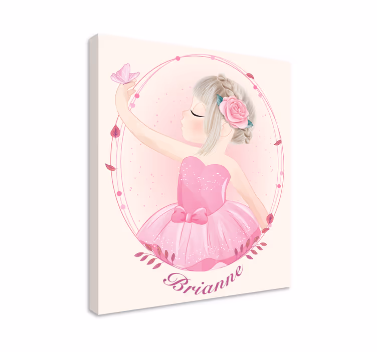 Canvas schilderij kinderen ballerina meisje dansend - TenStickers