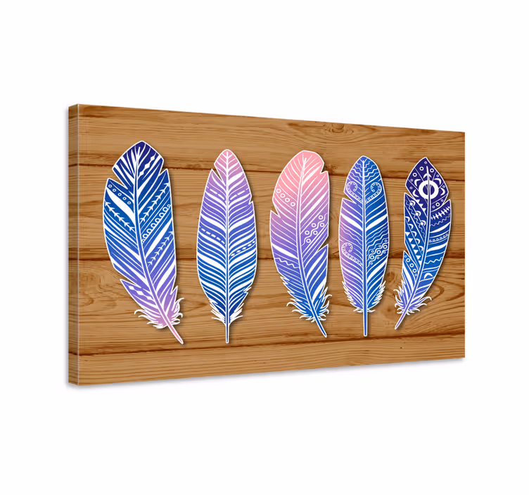Gestileerde blauwe collectie Canvas schilderij - TenStickers