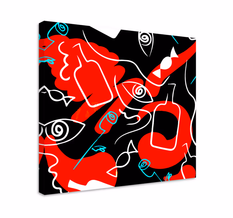 Canvas stilleven en fruit abstracte fruitvormen - TenStickers