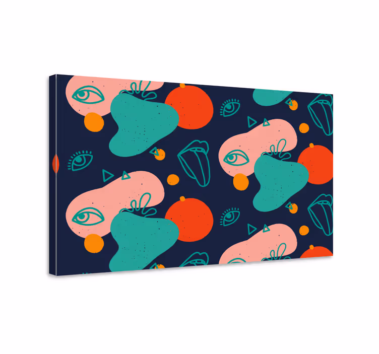 Canvas schilderij abstract abstracte gezichten samenstelling - TenStickers