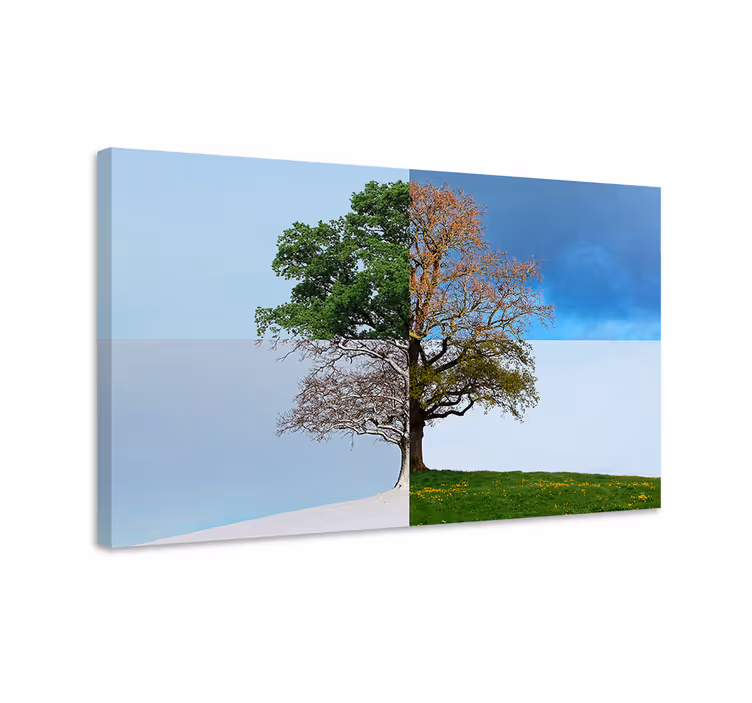 Canvas bomen seizoensgebonden boomcontrast - TenStickers