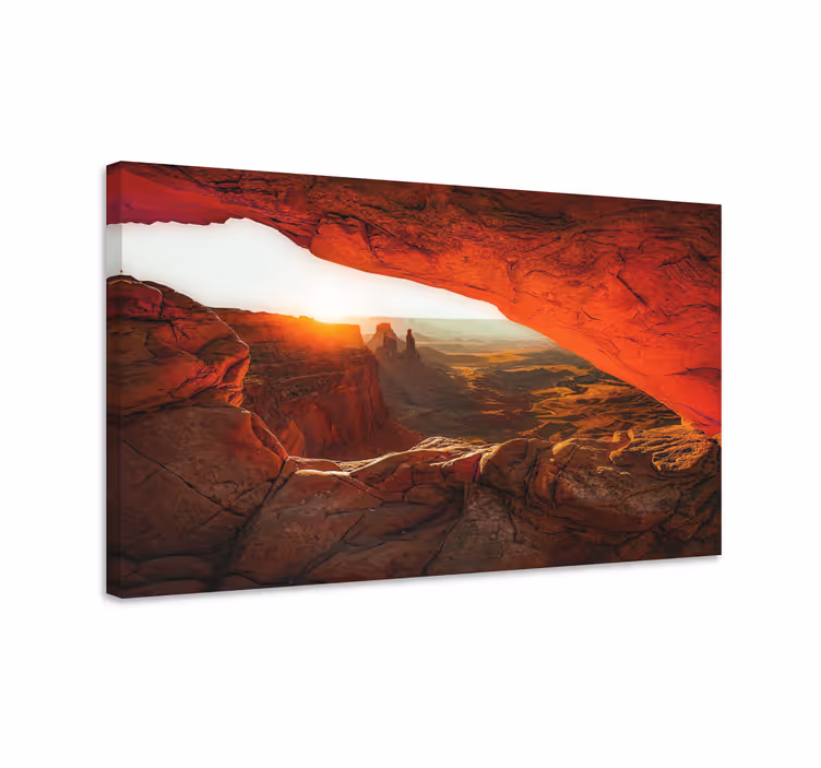 Canvas landschap prachtig zonsondergang uitzicht - TenStickers