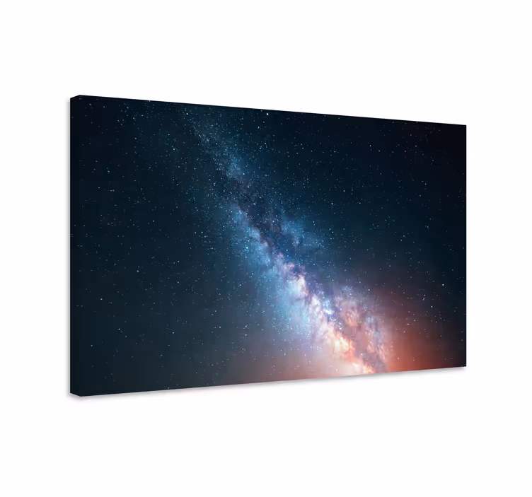 Canvas schilderij Sterrenhemel blauwe nacht - TenStickers