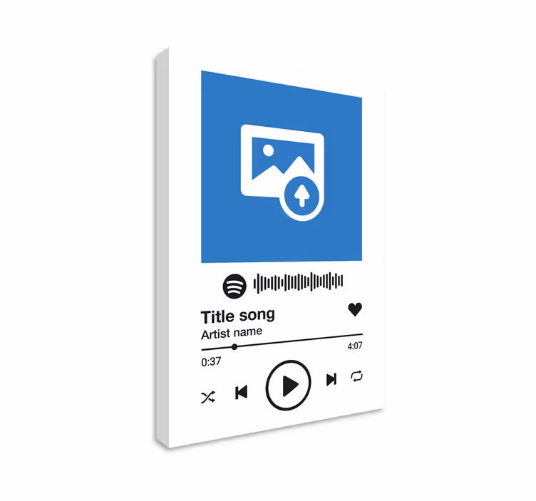 Canvas schilderij Spotify muziek witte achtergrond - TenStickers