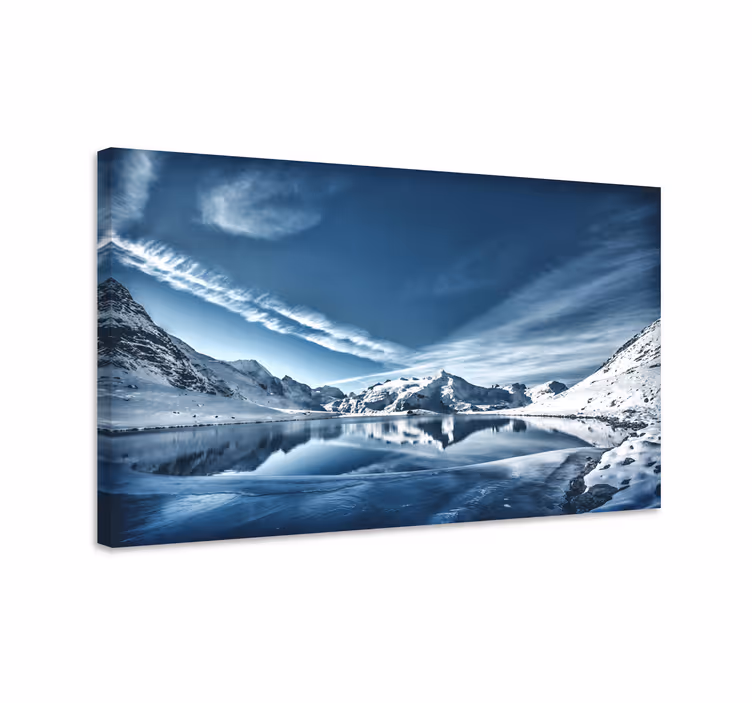 Canvas landschap bergreflectie landschap - TenStickers