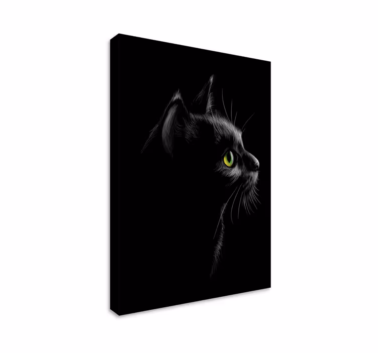 Canvas schilderij katten Zwart - TenStickers