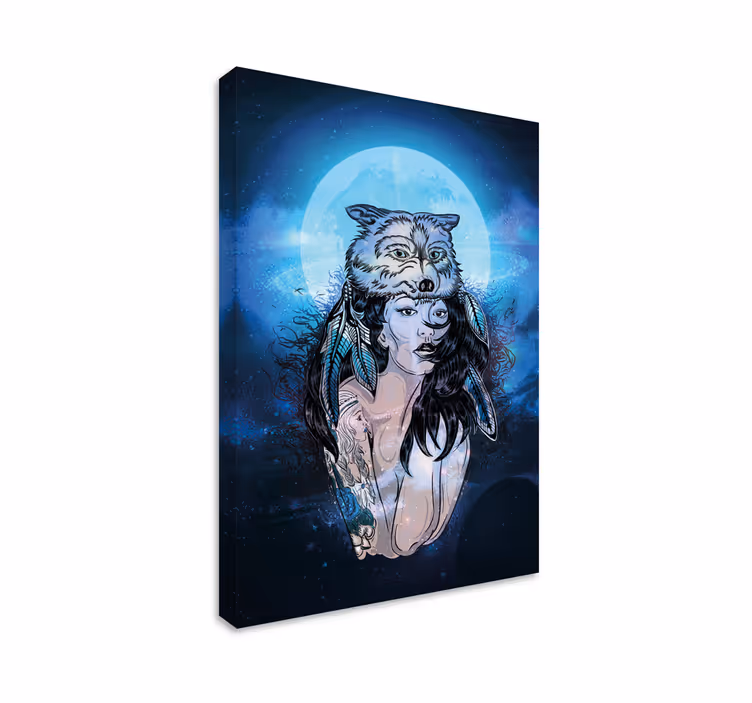 Personages canvas schilderij mystieke vrouw portret - TenStickers
