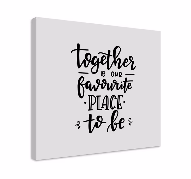 Canvas schilderij motivatie Samen - TenStickers