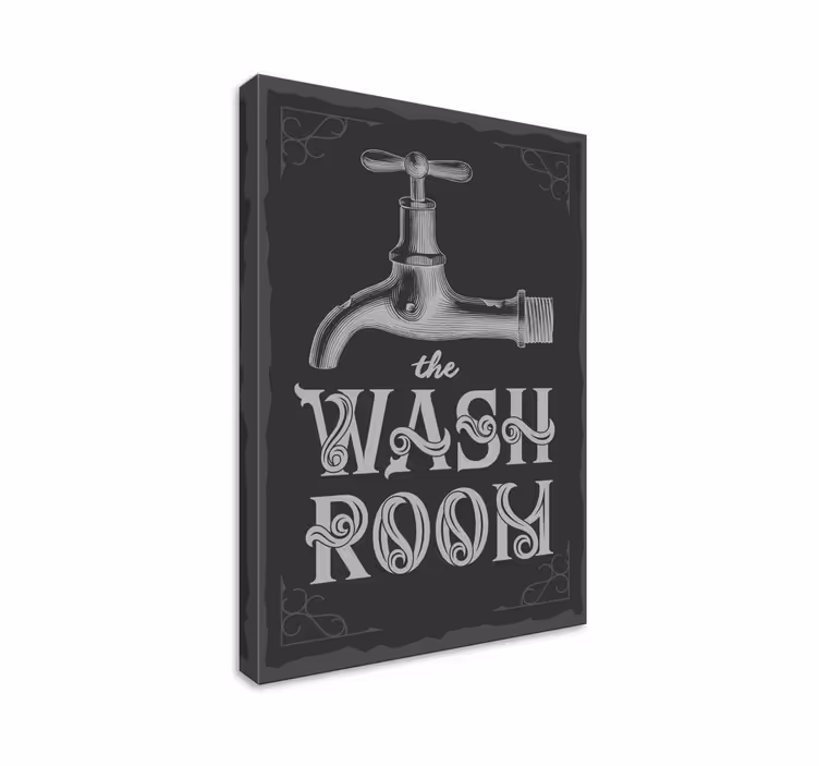 Canvas schilderij badkamer Wasruimte - TenStickers