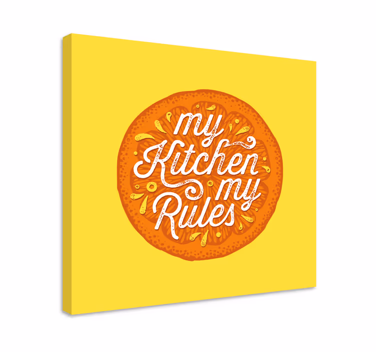 Canvas schilderij tekst keukenregels zinnen - TenStickers