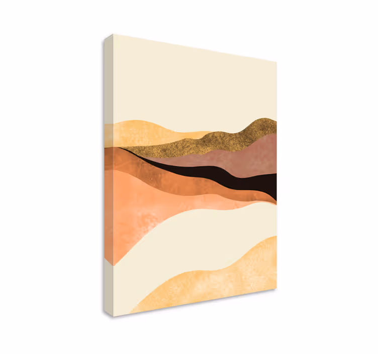 Canvas schilderij abstract zachte golven stroom - TenStickers