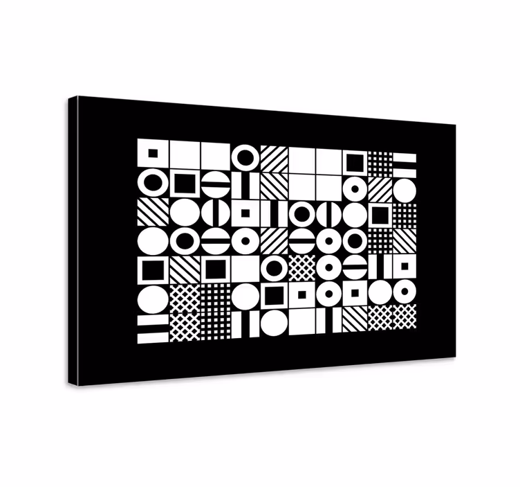 Abstracte vormpatronen Geometrische canvas schilderij - TenStickers
