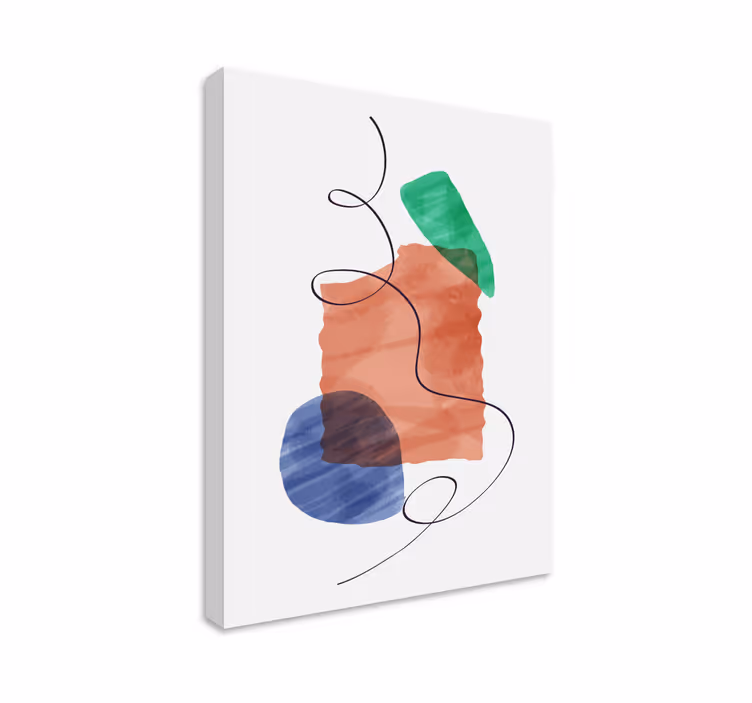 Modern canvas schilderij abstracte vormen samenstelling - TenStickers