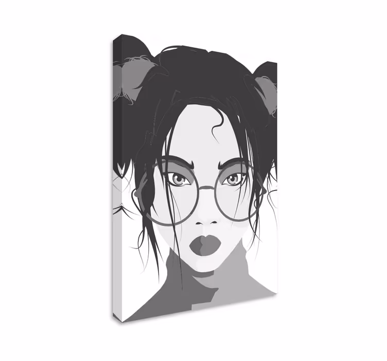 Canvas schilderij mensen en karakters stijlvolle jonge vrouw - TenStickers