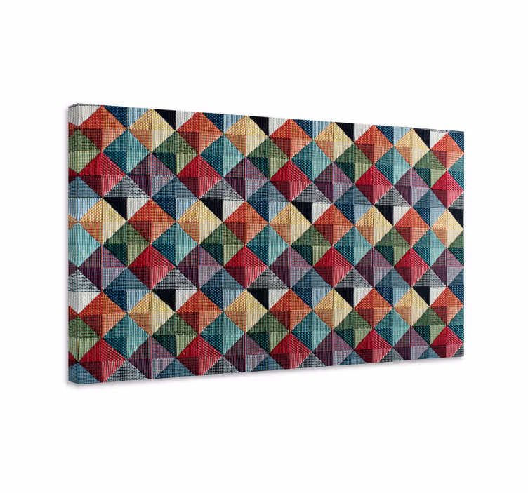 Geometrische canvas schilderij levendige geometrische vormen - TenStickers