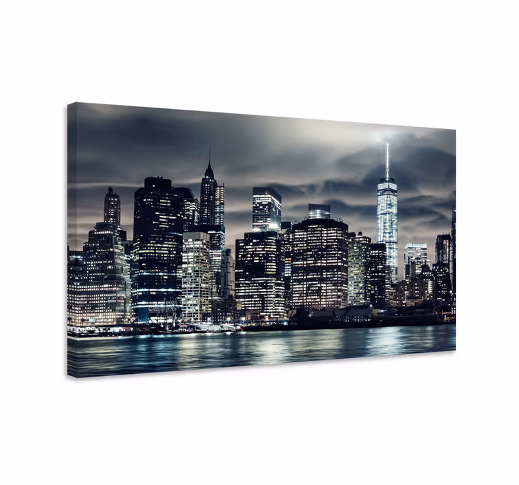 Skyline van new york Canvas schilderij landen en steden - TenStickers