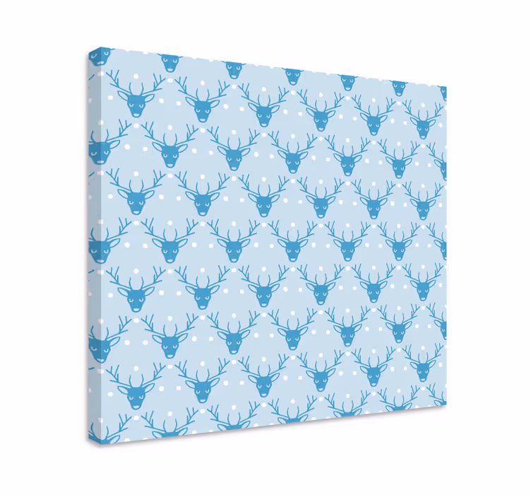 Canvas schilderij herten winter hertenspatroon - TenStickers